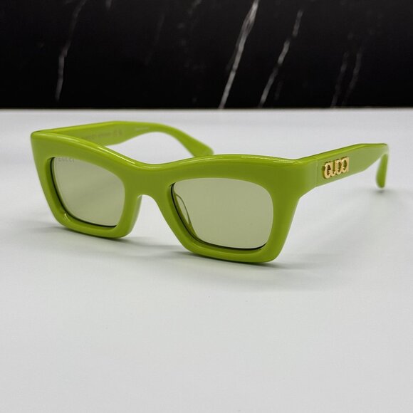 NEW GUCCI SUNGLASSES GG1773S 006 GREEN WOMEN EYEWEAR - Picture 1 of 9
